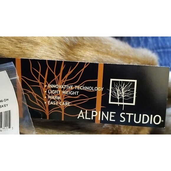 NWT Alpine Studio Vintage Faux Fur 3/4 Sleeve Coat Mink Whiskey Size Medium  T43 - Picture 11 of 11